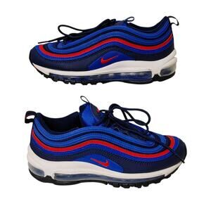 Nike Air Max 97 Blue Red DQ4716-400 Running Athletic Shoes Youth Size 5.5Y